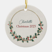 Quiet Luxury Personalized Christmas Ornament (Voorkant)