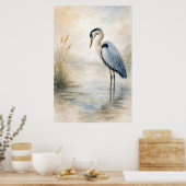 Quiet Marsh Heron | Blue Heron | Poster (Cuisine)