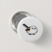 Quiet Minimal Long-Tailed Tit Illustration Ronde Button 3,2 Cm (Voorkant /achterkant)