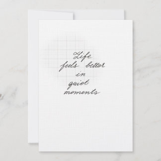 Quiet moments quote card kaart