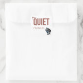 Quiet Power Minimal Graffiti Art Vierkante Sticker (Tas)