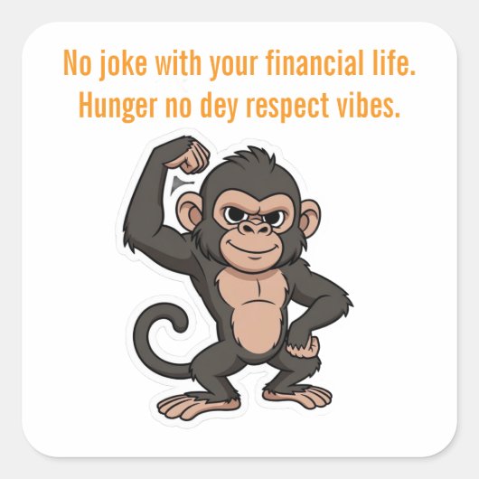 Quiet Progress Monkey  Sticker (Voorkant)