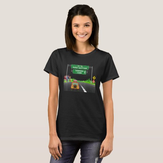 Quiet Quitend Highway Carpool Lane Freeway Exit T-shirt (Voorkant volledig)