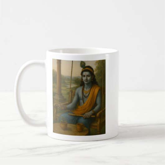 Quiet Time With Krishna Mug (Gauche)