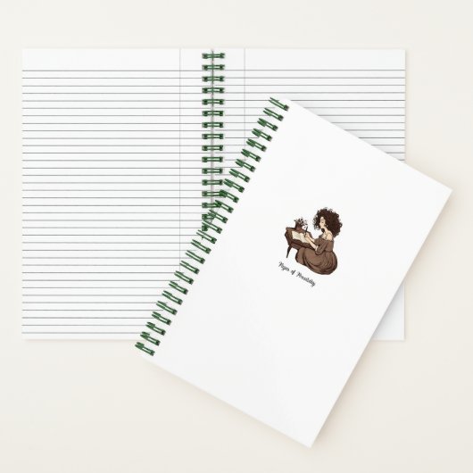 Quill and Curls : Pages of Possibilité Carnet (À l'intérieur)