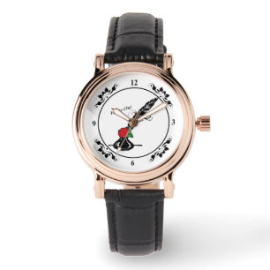 Quill and Ink Roos Square Face Watch for Writers Horloge