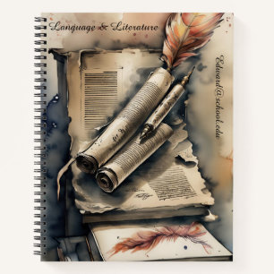 Quill en Scroll: Engelse literatuur Notitieboek