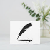 Quill met inkt briefkaart (Staand voorkant)