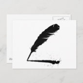Quill met inkt briefkaart (Voorkant / Achterkant)