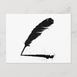 Quill met inkt briefkaart