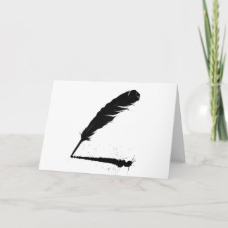 Quill met inkt kaart