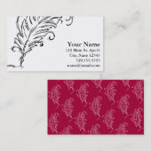 Quill Pen Visitekaartje (Voorkant / Achterkant)