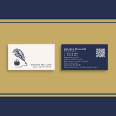 Quill QR Code Navy Mobile Notary Visitekaartje