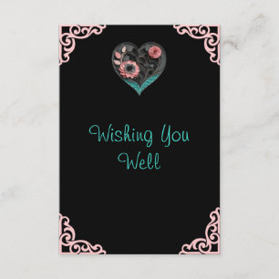 Quilled Hart Huwelijk Elegante Enclosure Kaart