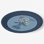 Quilling, bloemen in vaas papieren bordje (Gekanteld)