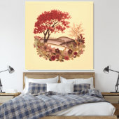 Quilling Design Countryside in Autumn Canvas Afdruk (Insitu (Slaapkamer))
