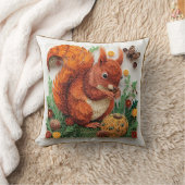 Quilling Effect Red Squirrel in Autumn Kussen (Deken)