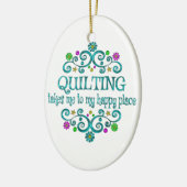 Quilling Happy Place Keramisch Ornament (Links)