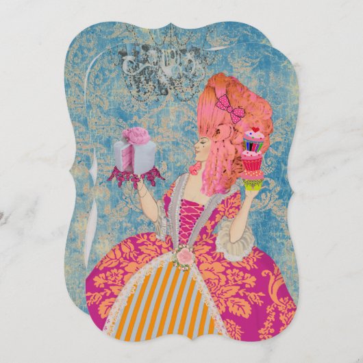 Qu'ils mangent du gâteau ~  Invitations / RSVP (Devant / Derrière)