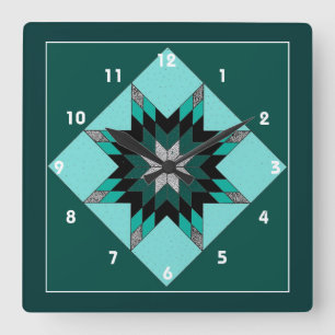 Quilt Block Clock Vierkante Klok