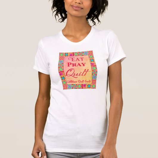 Quilt Block Patchwork Art Quilt Custom Name Guild T-shirt (Voorkant)