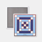 Quilt Block Pattern "Alabama" Magnet (Recto/Verso)
