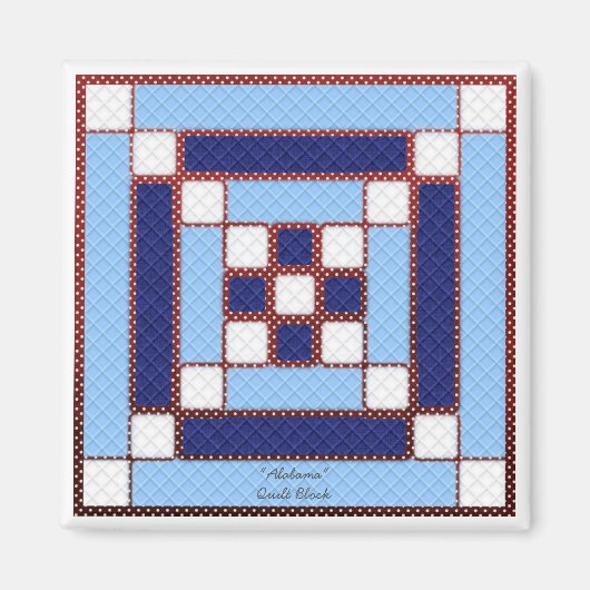 Quilt Block Pattern "Alabama" Magnet (Devant)