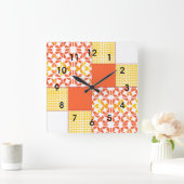Quilt Block Pattern "Autumn Tints" Vierkante Klok (Huis)