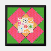Quilt Block Pattern "Nonsense" Magnet Magneet (Voorkant)