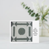 Quilt block quote briefkaart (Staand voorkant)