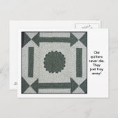 Quilt block quote briefkaart (Voorkant / Achterkant)