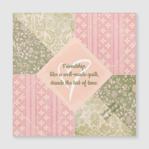 Quilt Block Vriendschap Quote Magnetische Kaart