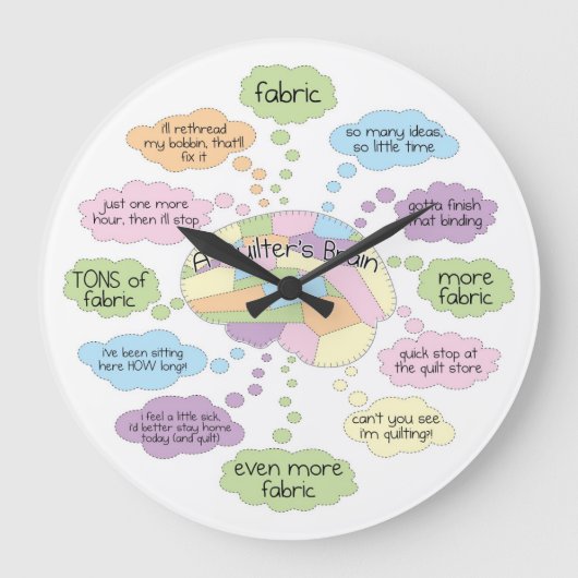 Quilt Brain Klok - Groot (Voorkant)