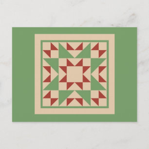 Quilt Briefkaart - Odd Fellow Block