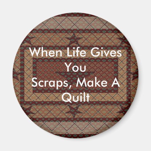 Quilt Button Magnet Magneet (Voorkant)