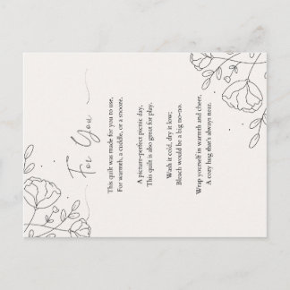 Quilt Cadeaubon met Gedicht Briefkaart