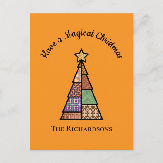 Quilt Christmas Tree Christmas Briefkaart (Voorkant)