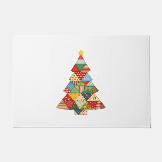 Quilt Christmas Tree Festive Quilt Lovers  Deurmat (Voorkant)