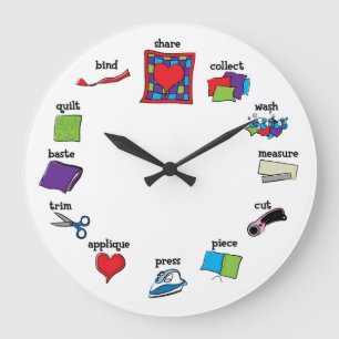 Quilt Clock Grote Klok