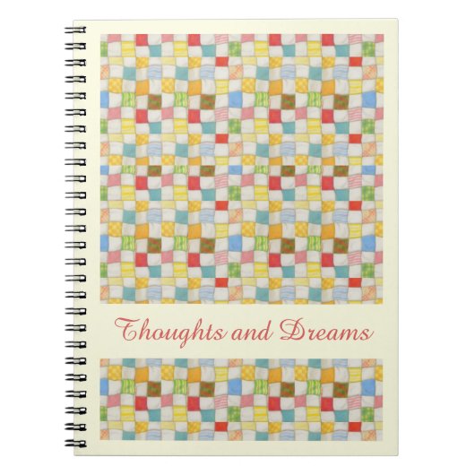 QUILT CRAZY 6,5x8,75 Carnet + Texte Jaune (Devant)