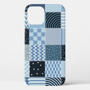 Quilt design. Naadloos patchwork-patroon vanaf sti iPhone 12 Hoesje