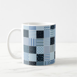Quilt design. Naadloos patchwork-patroon vanaf sti Koffiemok