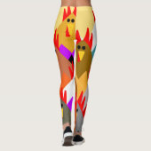 Quilt geïnspireerde kippen leggings (Achterkant)