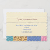 Quilt gepersonaliseerd | Aangepaste jaaruitnodigin Kaart (Achterkant)