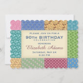 Quilt gepersonaliseerd | Aangepaste jaaruitnodigin Kaart (Voorkant)