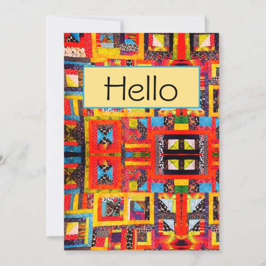 Quilt Improv Modern Bold Abstract Kaart (Voorkant)