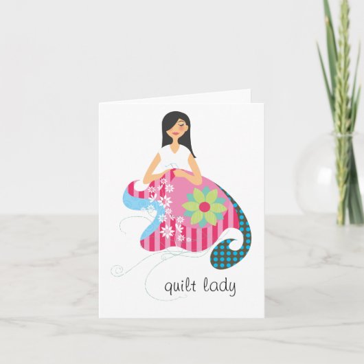 Quilt Lady Personalized Notecards (Devant)