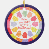 Quilt liefhebbers ovenwanten bakken Kerst ornament (Achterkant)