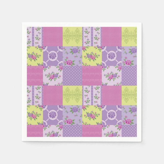 Quilt look Patches Servetten (Voorkant)