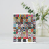 quilt met hart briefkaart (Staand voorkant)